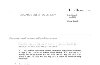 CERD– Concluding observations