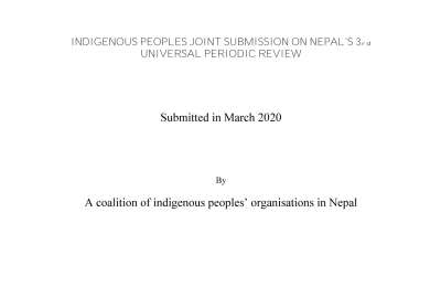 Indigenous Peoples Joint Submission of Nepal's 3rd UPR Cycle