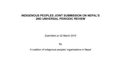 Indigenous Peoples Joint Submission on Nepal's 2nd Universal Periodic Review