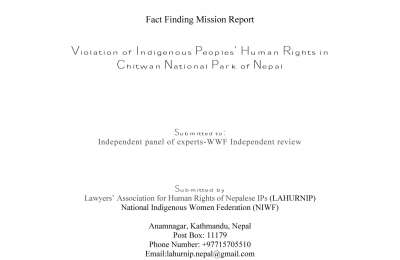 Report on the Violation of Indigenous Peoples' Human Rights in Chitwan National Park