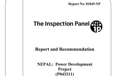 The World Bank Inspection Panel Report and Recommendation