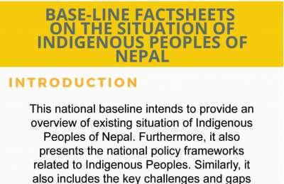 Baseline factsheets on the situation of indigeneous people of nepal