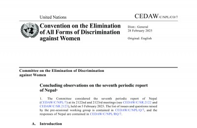 Concluding observations on the seventh periodic report of Nepal- CEDAW