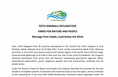 KOTA KINABALU DECLARATION PARKS FOR NATURE AND PEOPLE