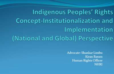 Indigenous Peoples’ Rights- Shankar LImbu